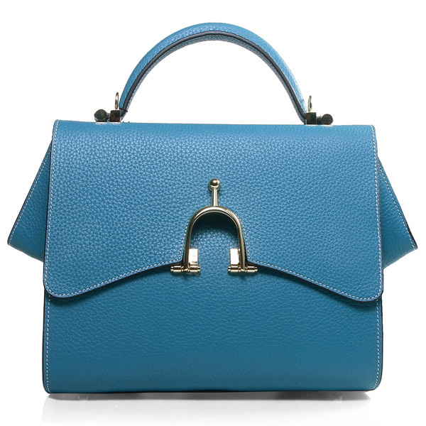 H1955 Hermes Stirrup Top Handle Bag H1955 blu